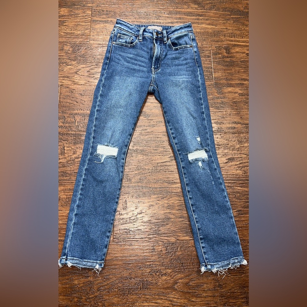 Just USA low-mid rise jeans, with little distress
